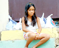 Olotayan Girl after Typhoon Frank