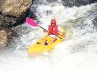 Kayaking, rafting or boating, for adventure seekers, on the Tibiao River and Bugang River in Pandan. 