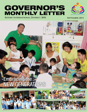 September 2011, Governor's Monthly Letter