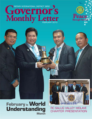 February 2013, Governor's Monthly Letter