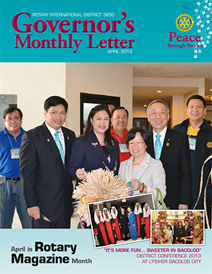 April 2013, Governor's Monthly Letter