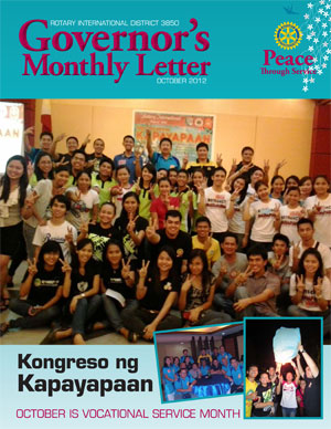 October 2012, Governor's Monthly Letter