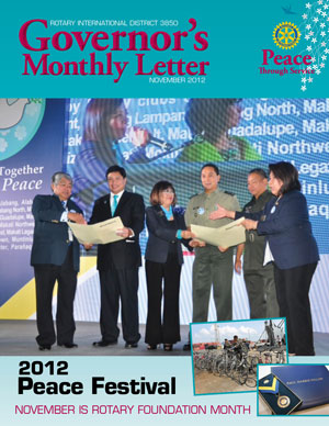 November 2012, Governor's Monthly Letter